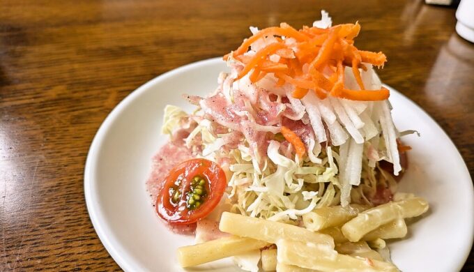 たらことわらびの和風ソーススパゲティ