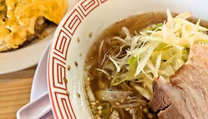 葱正油ラーメン+ふわとろ玉子のせチャーハン