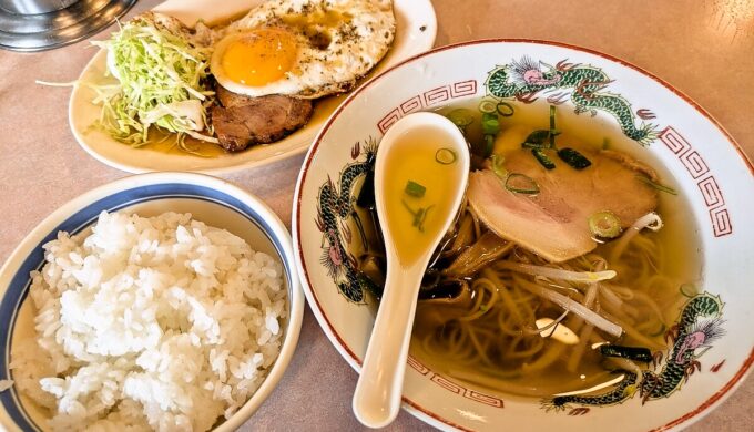 チャーシューエッグセット