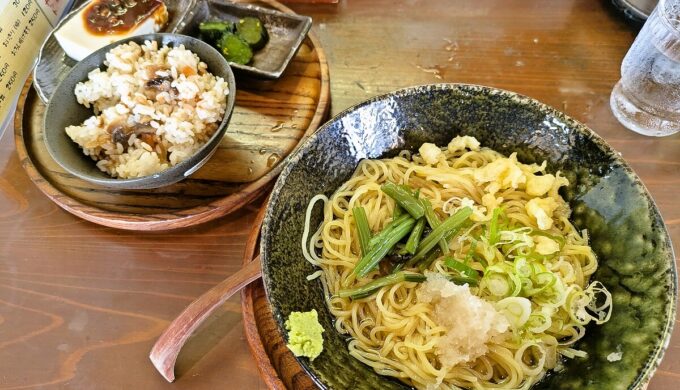 冷し和風らーめん+五目飯