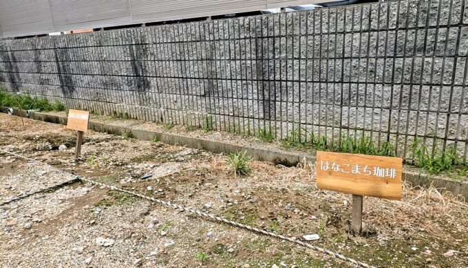 駐車場と外観