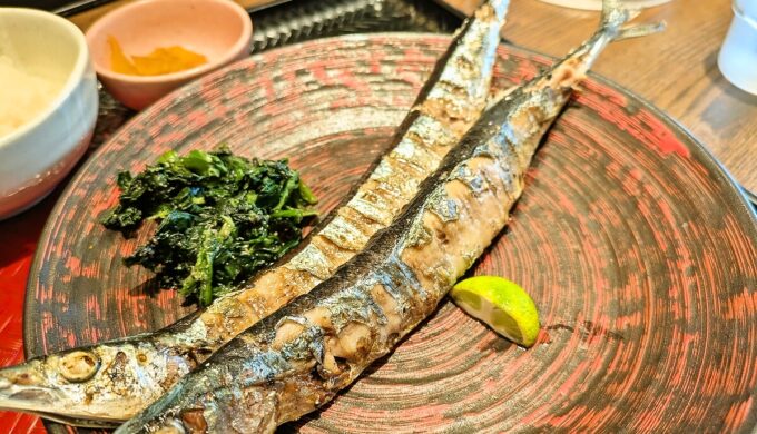 生さんまの炭火焼き