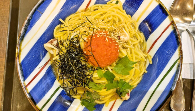 ヤリイカと明太子の和風パスタ