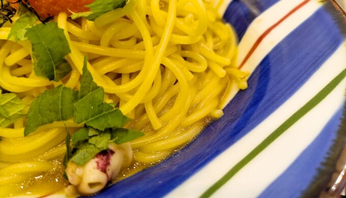 ヤリイカと明太子の和風パスタ