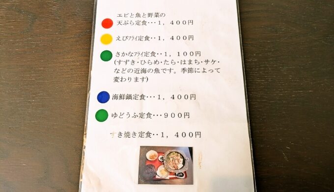 メニュー