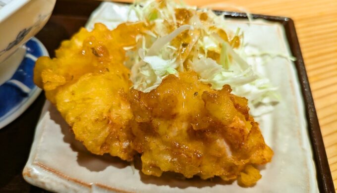 本日の刺身&鶏天定食