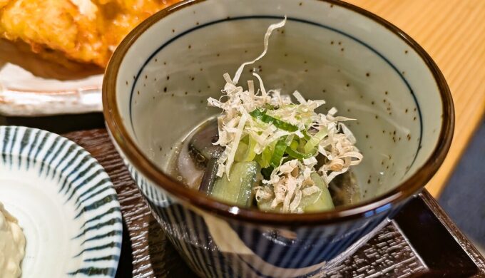 本日の刺身&鶏天定食
