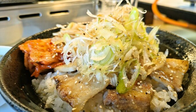 ねぎ塩豚カルビ丼