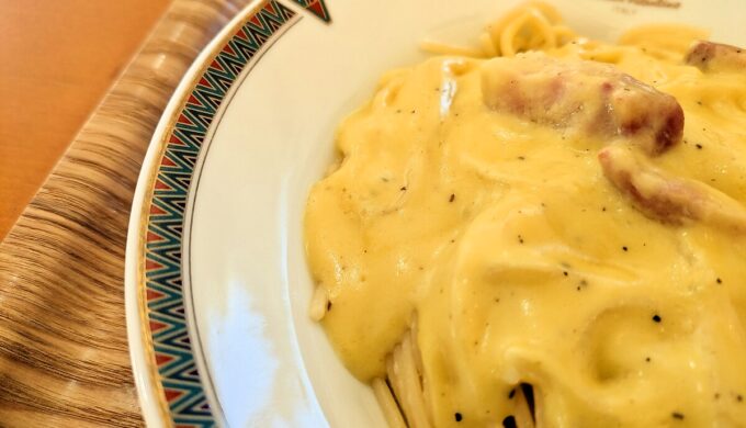 パンチェッタのカルボナーラスパゲティ