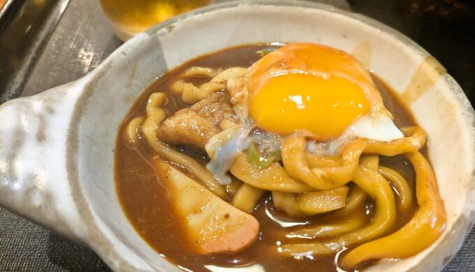 親子入り味噌煮込うどん