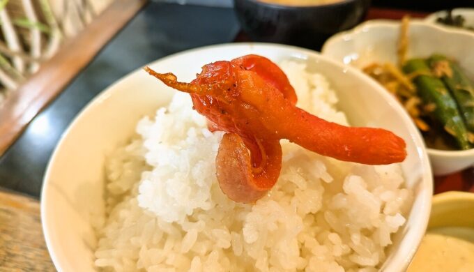 クリームコロッケ定食+タコさんウィンナー