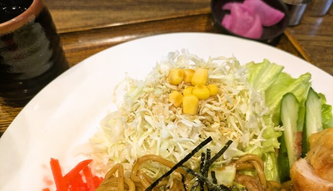 焼きそば+からあげ定食