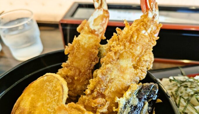 ざるそばと天丼のセット