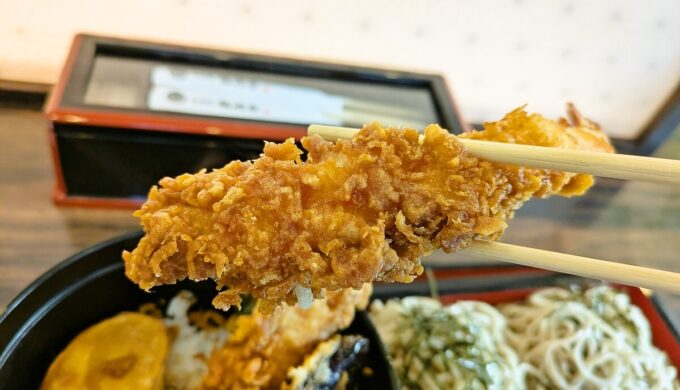 ざるそばと天丼のセット