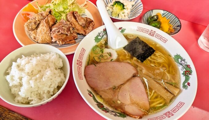 中華そばと唐揚げ