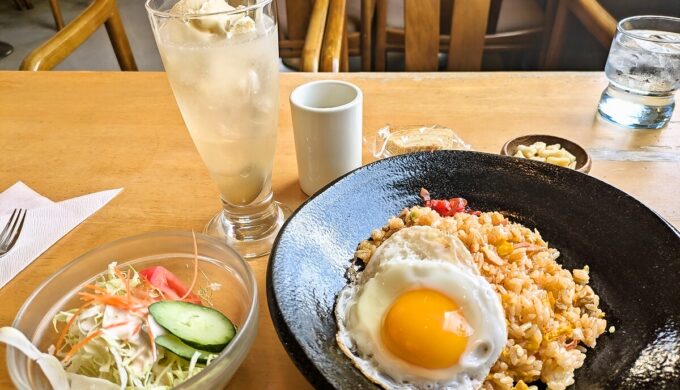 ハムピラフ+ピーチフロート