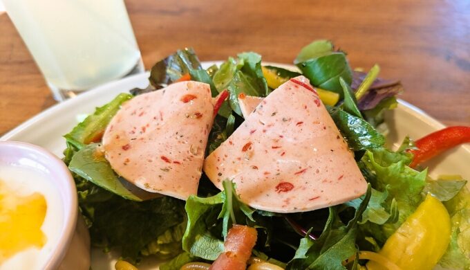 モーニングパスタセット「ベーコンときのこの醤油ソース」