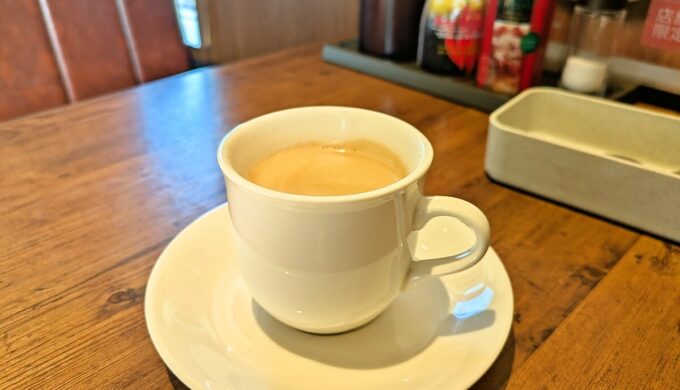 モーニングパスタセット「ベーコンときのこの醤油ソース」