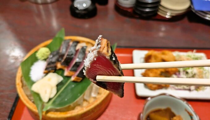 カツオ塩たたき定食