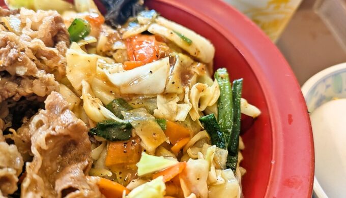 おんたまシャキうま塩野菜牛丼