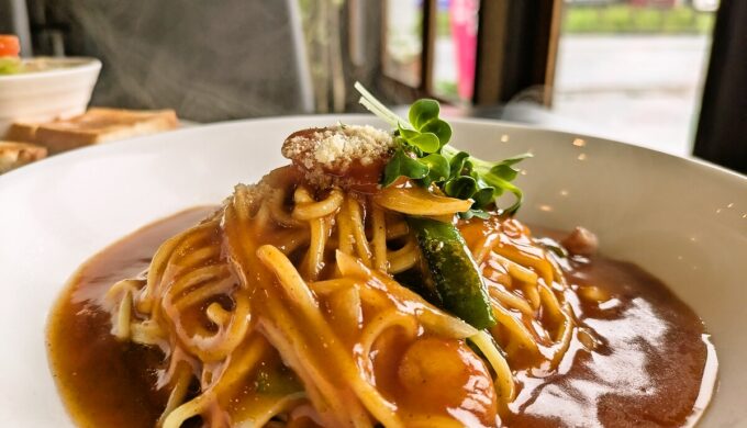 あんかけソースのパスタ