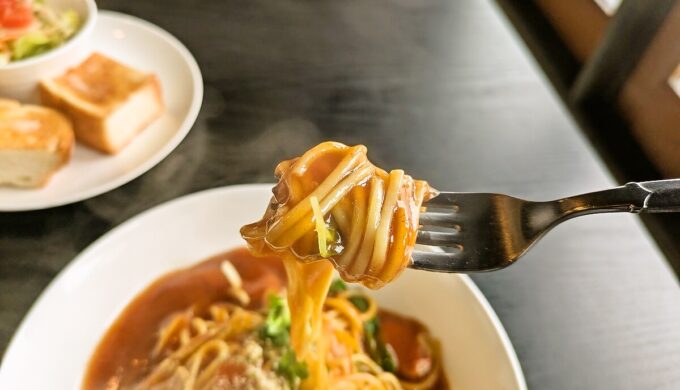 あんかけソースのパスタ