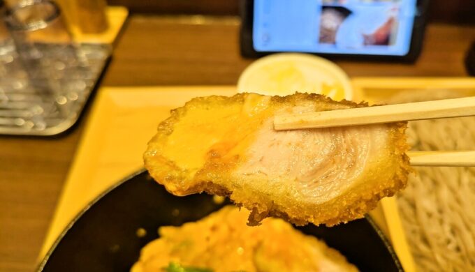 濃厚玉子の厚みかつ丼とそば