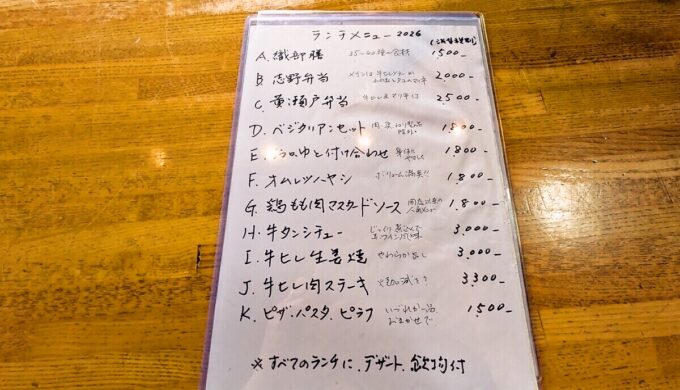メニュー