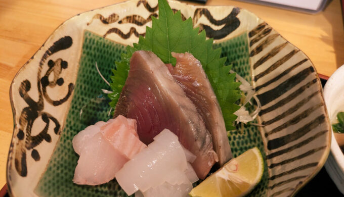 刺身と串天ぷら定食