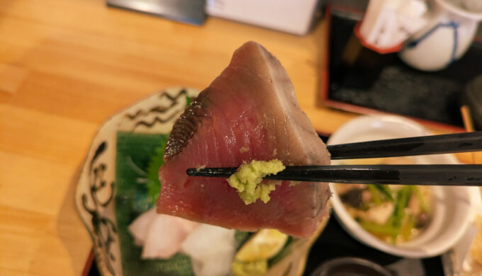 刺身と串天ぷら定食