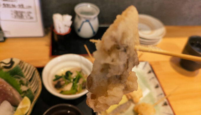 刺身と串天ぷら定食